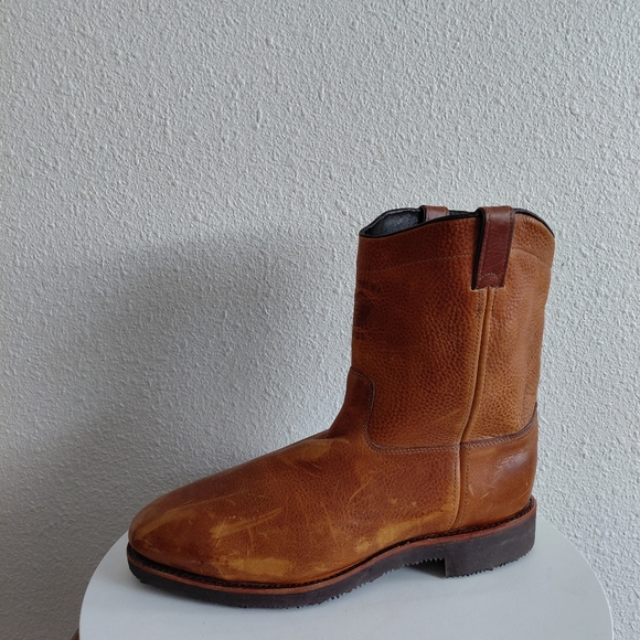 Chippewa Vintage Mens Honey Brown Pull on Leather Boots main image 9